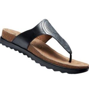 Dansko NIB Black Priya Thongs Sandals Sz 40